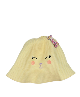 Krémový slaměný klobouk s čumáčkem 