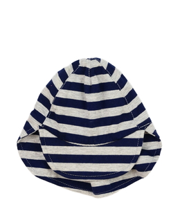 Šedo-modrá čepice s ochrannou krku George