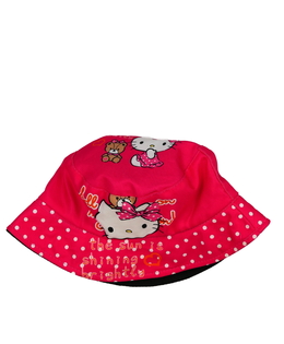 Sytě červený klobouk Hello Kitty