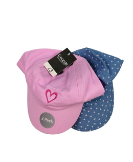 Nové kšiltovky 2 ks růžová a modrá George