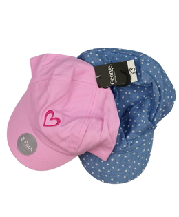 Nové kšiltovky 2 ks růžová a modrá George