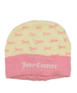 Krémovo-růžová bavlněná čepička Juicy Couture 