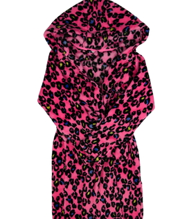 Růžový vzorovaný župan 