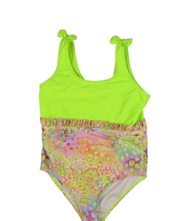 Žluté vzorované plavky 