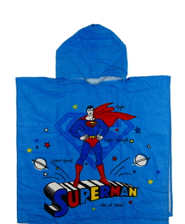 Modrý županový ručník Superman 