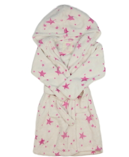 Bílý župan s růžovými hvězdami F&F