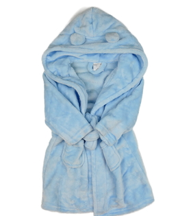 Modrý hebký župan 