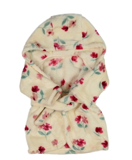 Krémový květinový župan George