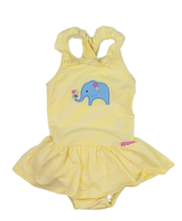 Žluté kojenecké plavky se slonem Jojo Maman Bébé