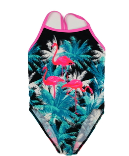 Světlé plavky s plameňáky 