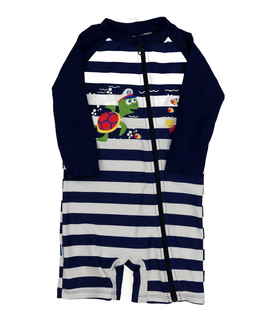 Pruhované plavky se želvičkou 