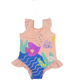 Růžové plavky s rybkami M&S