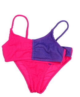 Růžovo-fialové dvoudílné plavky Primark 