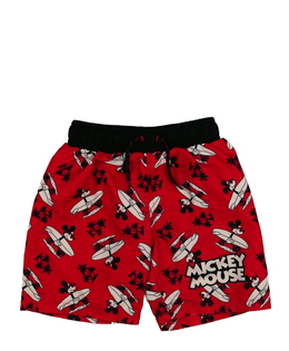 Červené plážové plavky Mickey Primark 