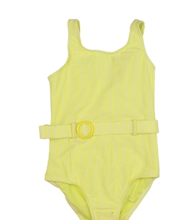 Žluté vzorované plavky s páskem Primark