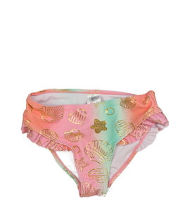 Růžové plavkové kalhotky s mušlemi Primark 