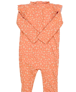 Oranžové vzorované plavky s volánky George