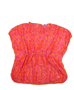 Oranžovo-růžový přehoz přes plavky vel. 170 Primark