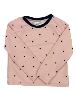 Růžové plavkové triko se srdíčky H&M