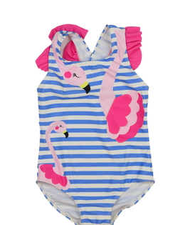 Pruhované plavky s plameňáky Mothercare