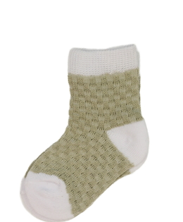 Nové khaki-bílé ponožky 