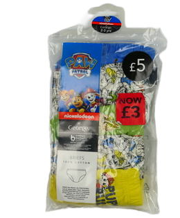 Nové slipy Tlapková Patrola 5 ks George