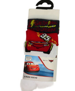 Nové ponožky 3 páry Auta EUR 23-26 Disney 