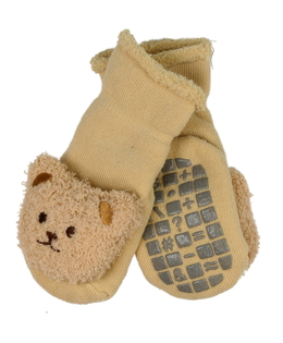 Nové hnědé protiskluzové ponožky 