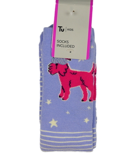 Nové fialové protiskluzové ponožky s pejskem Tu 
