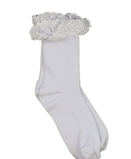 Nové bílé ponožky s krajkou EUR 27-31