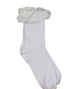 Nové bílé ponožky s krajkou EUR 27-32