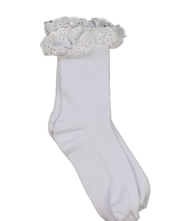 Nové bílé ponožky s krajkou EUR 27-33