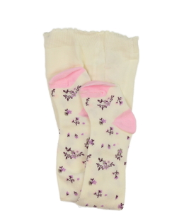 Nové krémové květinové punčocháče 