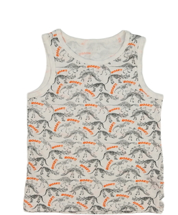 Bílý nátělník s dinosaury Primark 