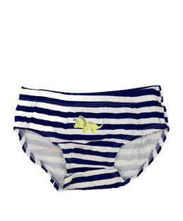 Nové pruhované slipy s dinosaurem 
