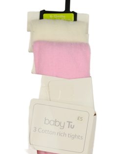 Nové punčocháče 2 ks krémové a růžové Tu 