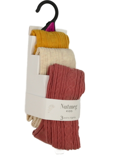 Nové pastelové punčocháče 3 ks Nutmeg