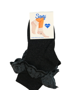 Nové šedé ponožky s krajkou EUR 27-30