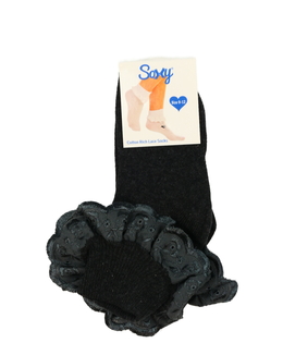 Nové šedé ponožky s krajkou EUR 27-31