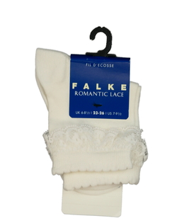 Nové bílé ponožky s krajkou EUR 23-26