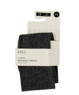 Nové černé lesklé silonky M&S