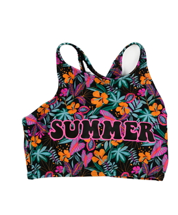 Tmavá sportovní podprsenka s listy Primark 