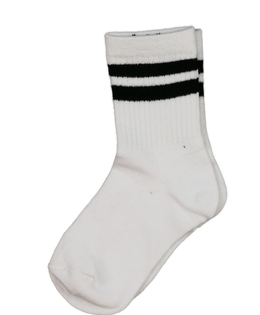 Nové bílé ponožky s černým pruhem EUR 23-26