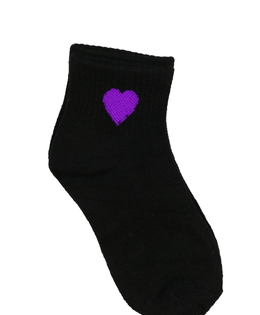 Nové černé ponožky se srdcem