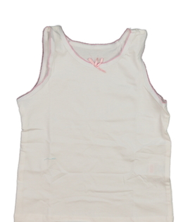 Nová bílá spodní košilka s růžovým okrajem