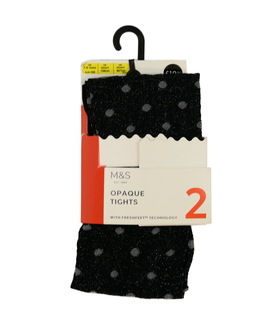 Nové černé lesklé silonky M&S