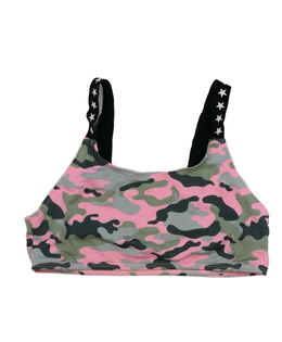 Barevně vzorovaná sportovní podprsenka Primark 