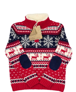 Nový vzorovaný vánoční svetr