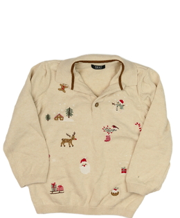 Hnědý vánoční svetr s límečkem Next