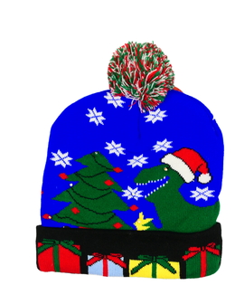 Nová modrá vánoční čepice 